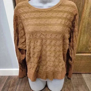 Cyrus Brown Long Sleeve Knit Sweater Size Medium